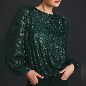 BNWT Flat White Anthropologie sparkle top